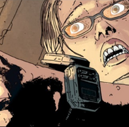 Hollis wearing a Samani E-125 as seen in the comic book series Aliens: Defiance.