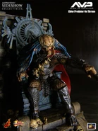 Hot Toys figure of the Ancient Predator (AVP, on throne).