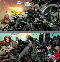 Wearing is killed by the Xenomorphs.