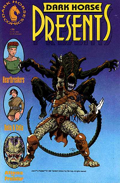 Dark Horse Presents # 36 USA, 1990 Aliens vs. Predator, painted cover 