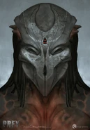 Concept art of the Feral Predator's mask, by Kyle Brown.