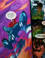 Sierra Cruz's ship as it takeoff within Salazar VII's atmosphere.