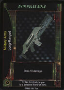 The Aliens/Predator CCG "M41A PULSE RIFLE" card number 210.[41]