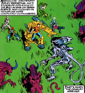 The Space Marines surrounded.