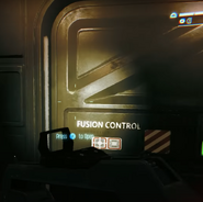 The Semiotic Standard symblos for Laser and Life Support System as it appears in the 2013 video game Aliens: Colonial Marines.