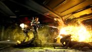 Screenshot of a marine using his flamethrower.