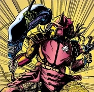 Two-Stripes showcasing his 'kill'.