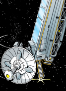 The station's communication antenna