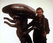 H. R. Giger and his Alien.