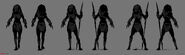 Female Predator Poses Sketches [2]