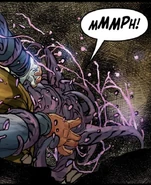 A parasite attached to Broussard's face.