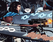 An RXF-M5 EVA Pistol as seen in Elvira in Horrorland #3.