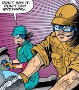 Hiroki and Machiko on hoverbikes.