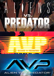 AVP comic logos