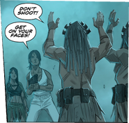 Artemis and Jaya capture the rest of Bunting's men.