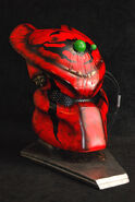 A replica of Big Red's Bio-Mask. Note that the spheres on the mask are green instead of yellow.