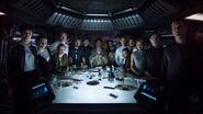 A bottle of whiskey on the USCSS Covenant as seen in a promotional photo for the 2017 short film The Last Supper.