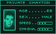 Private Chayton. Age: 22. Sex: Male. Speed: 3. Stamina: 4.