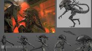 Concept art of the Raven Xenomorph