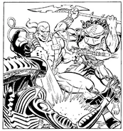 Unpublished ALIENS HiveWars 15.jpg (209 KB) Mason fights a Predator and an Alien.