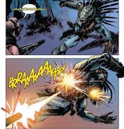 The Hive Wars Predator lunging at Rucker, before being blasted by his Smartgun.