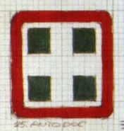Concept art of the Autodoc's Semiotic Standard entryway icon by Cobb.