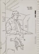 Mike's second sketch of Waits. Notice the RXF-M5 EVA Pistol on the desk.