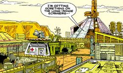 The Prosperity Wells colony on Ryushi, an example of an Earth-like planet