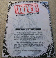 The Operation: Aliens Instruction Leaflet.