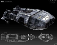Concept art of the shuttle in Alien: Containment.[4]