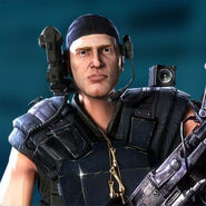 Promotional image of Drake's multiplayer model skin in Aliens: Colonial Marines.