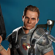 Promotional image of Hicks' multiplayer model skin in Aliens: Colonial Marines.