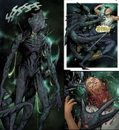 The creature emerges and kills Melkonis.