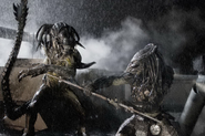 Promotional image of the Predalien fighting Wolf.