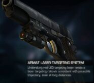 The Laser Targeting System attached to a M4A3 Service Pistol.