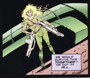 Aliens: Earth War comic Newt. Due to her death in Alien3, Newt was retconned into Billie.