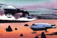 The Lancet and its lander on the surface of A6 454.
