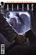 The Semiotic Standard as it appears on the cover of the 2014 comic book series Aliens: Fire and Stone, issue #2.