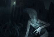 Concept art of a group of Neomorphs.