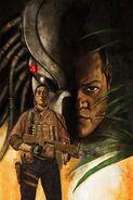 Royce on the cover of issue 1 of the Predators comic series.