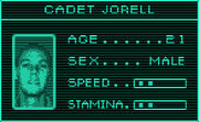 Cadet Jorell. Age: 21. Sex: Male. Speed: 2. Stamina: 2.