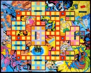 The game board, a representation of the Starship Narcissus.