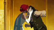 Ginger kissing Bolin