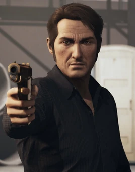 Harvey Holding a Gun