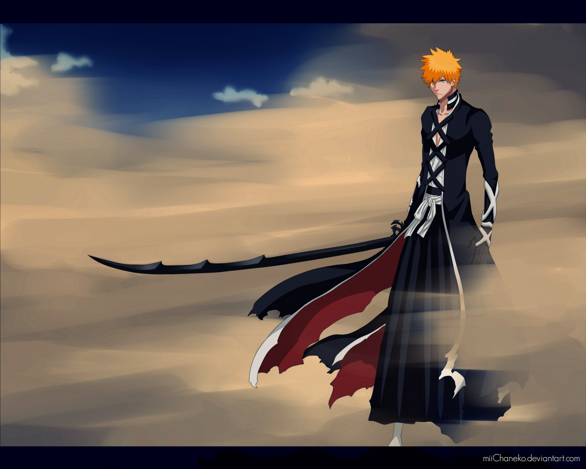 Ichigo with the reflection of his enemy in his bankai awesome