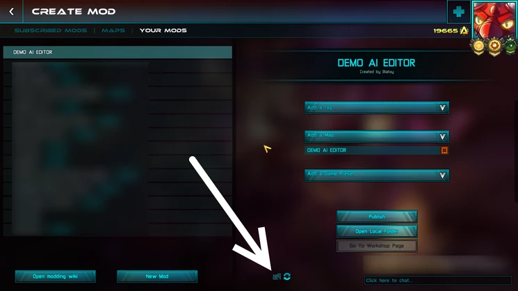 How to open the mod folder -1