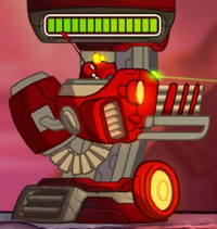 A red team turret as seen in-game.