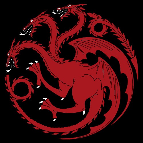 House Targaryen of Dragonstone is a noble family of Valyrian descent who  once ruled the Seven Kingdoms of Westeros. This is an AI-Generated Artwork.  Stock Illustration