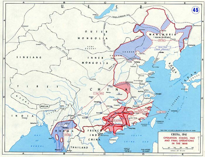 Ww2 asia map 45