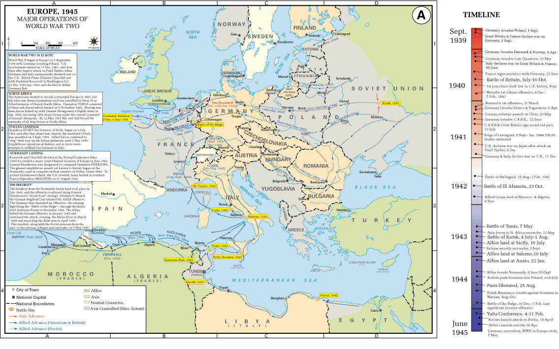 world war 2 battles map